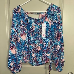 Parker English Garden Floral Off The Shoulder Top‎ $278